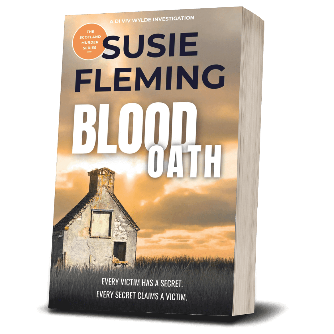 Paperback edition of Blood Oath by Susie Fleming, a gripping Scottish detective novel full of secrets, murder, and suspense.