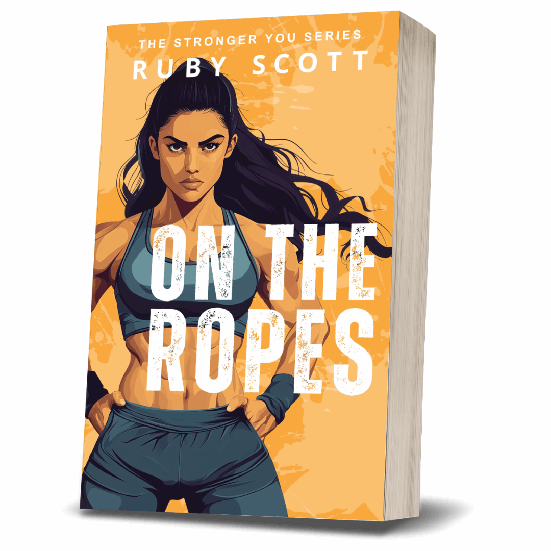 Lesbian romance book On the Ropes by lesbian romance author Ruby Scott featuring a fierce female lead in a sapphic love story full of emotional strength, age gap dynamics, and empowerment