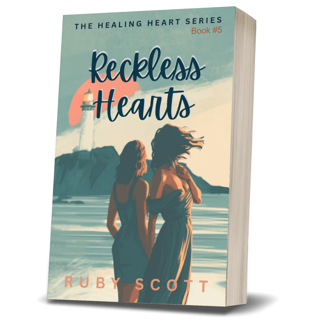 Reckless Hearts book cover, part of The Healing Heart series, featuring second chance lesbian romance.