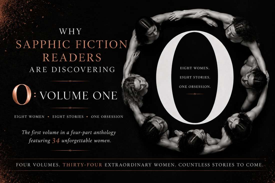 Cover image for O: Volume One, focusing on sapphic fiction with eight women's stories and one obsession.