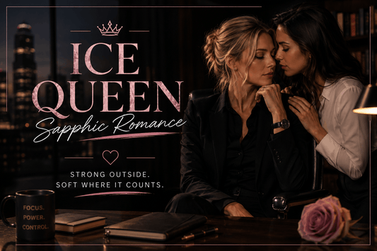 Ice Queen Sapphic Romance image featuring two women, showcasing a strong connection amidst a stylish setting.