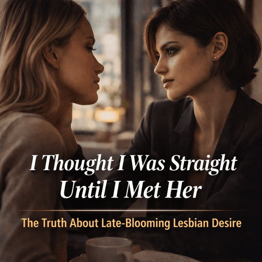 Two women engaged in intimate conversation, exploring themes of Late-Blooming Lesbian desire.