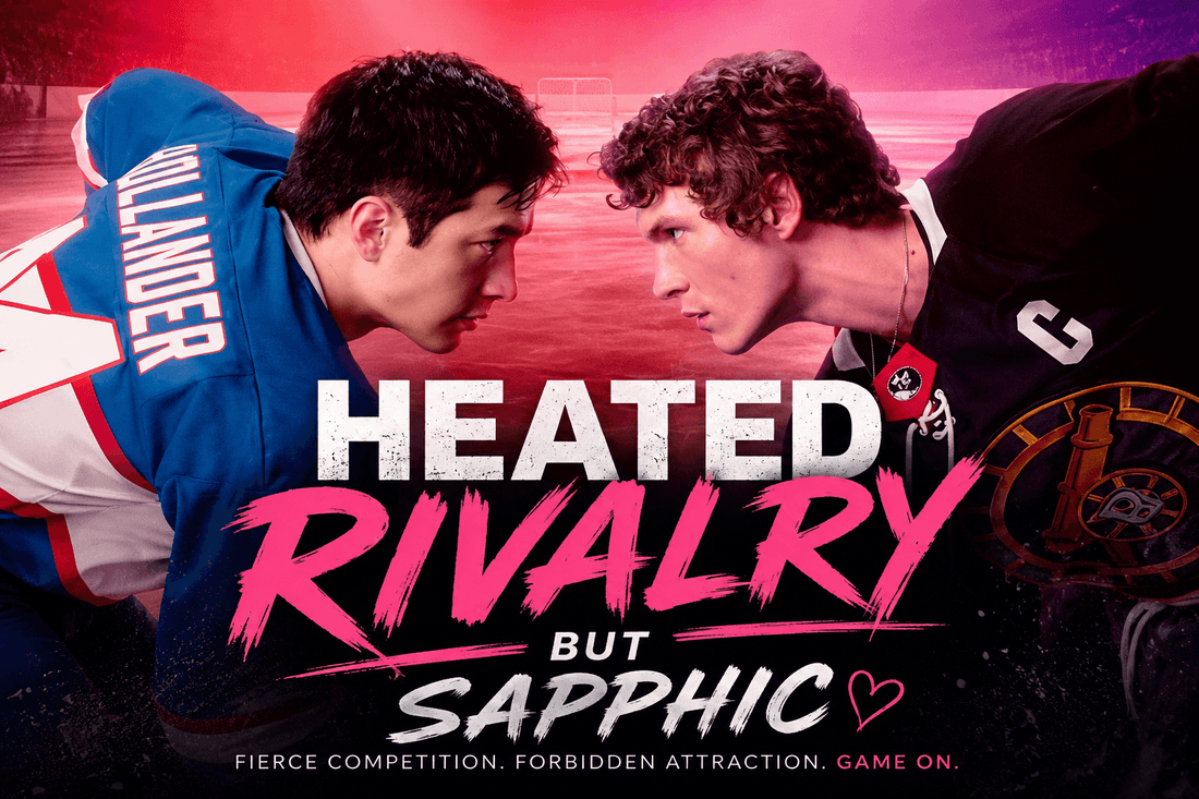 Heated rivalry between characters on ice with a focus on Sapphic sports romance themes and fierce competition.