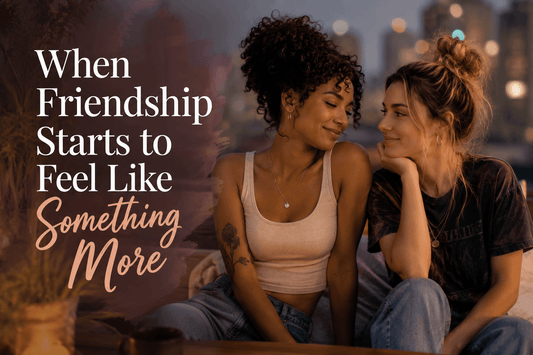Two women sharing an intimate moment, exploring feelings of friendship and love in a lesbian perspective.