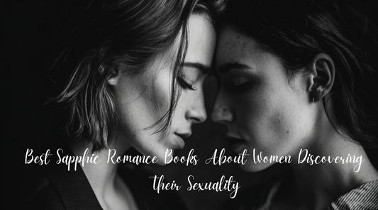 Sapphic romance book cover featuring women in a tender embrace, exploring themes of love and sexuality.