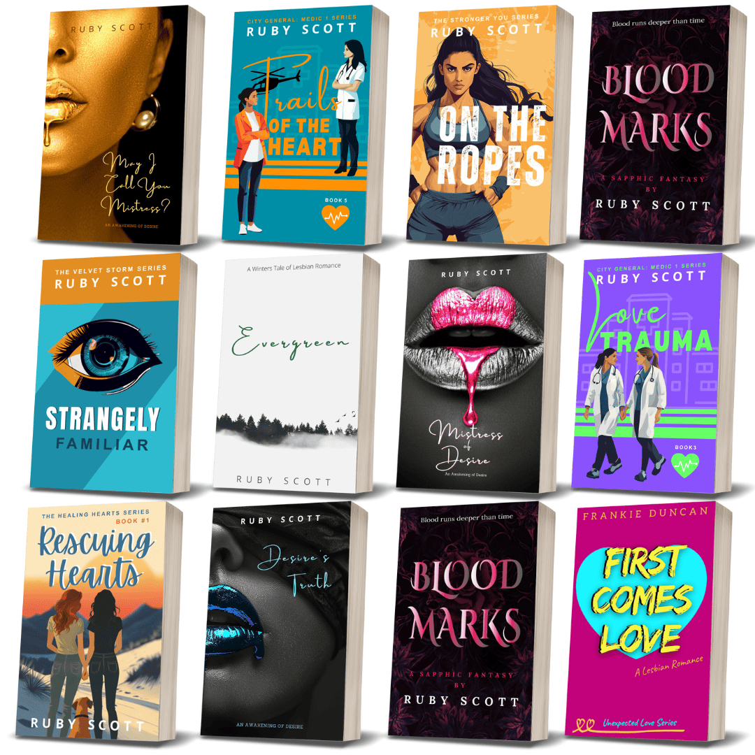 Signed Lesbian Romance Paperbacks by Ruby Scott