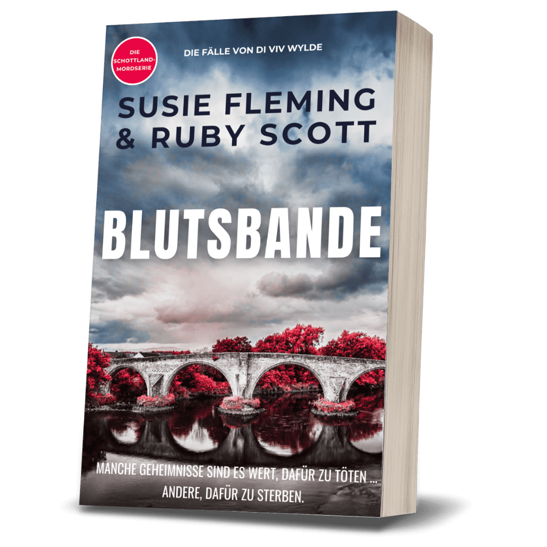 Cover of the book 'Blutsbande' featuring thrilling imagery, part of Die besten Kriminalthriller series.