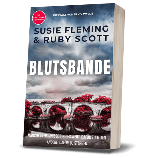 Cover of the book 'Blutsbande' featuring thrilling imagery, part of Die besten Kriminalthriller series.
