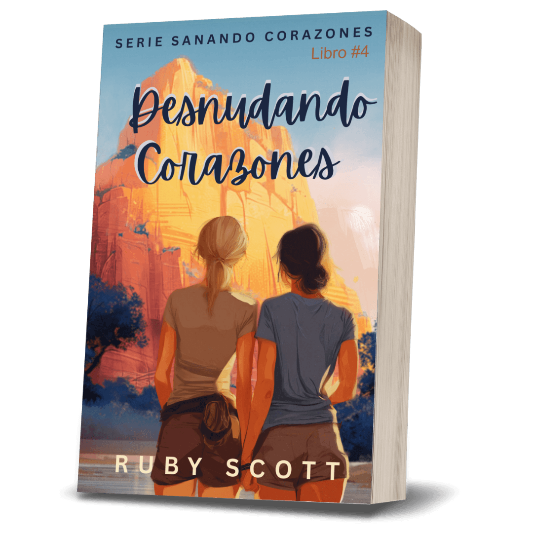 Book cover for 'Desnudando Corazones', a romance lésbico novel featuring a captivating love story.