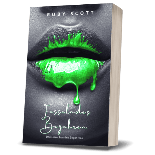 Ein Lesbischer Liebesroman Fesselndes Begehrens book cover image featuring the paperback edition of Fesselndes Begehrens by Ruby Scott, representing a lesbian romance book, lesbian love story, and lesbian fiction by lesbian romance author Ruby Scott and lesbian romance fiction author Ruby Scott.