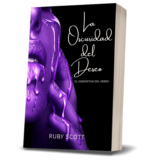  Romance Lésbico Erótico la Oscuridad del Deseo book cover image featuring the paperback edition of la Oscuridad del Deseoby Ruby Scott, representing a lesbian romance book, lesbian love story, and lesbian fiction by lesbian romance author Ruby Scott and lesbian romance fiction author Ruby Scott.