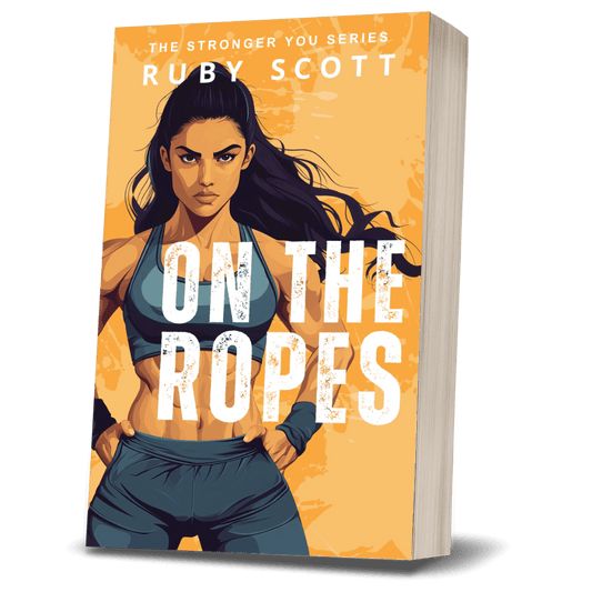 lesbian sports romance book cover image featuring the paperback edition of On The ropes by Ruby Scott, representing a lesbian romance book, lesbian love story, and lesbian fiction by lesbian romance author Ruby Scott and lesbian romance fiction author Ruby Scott.