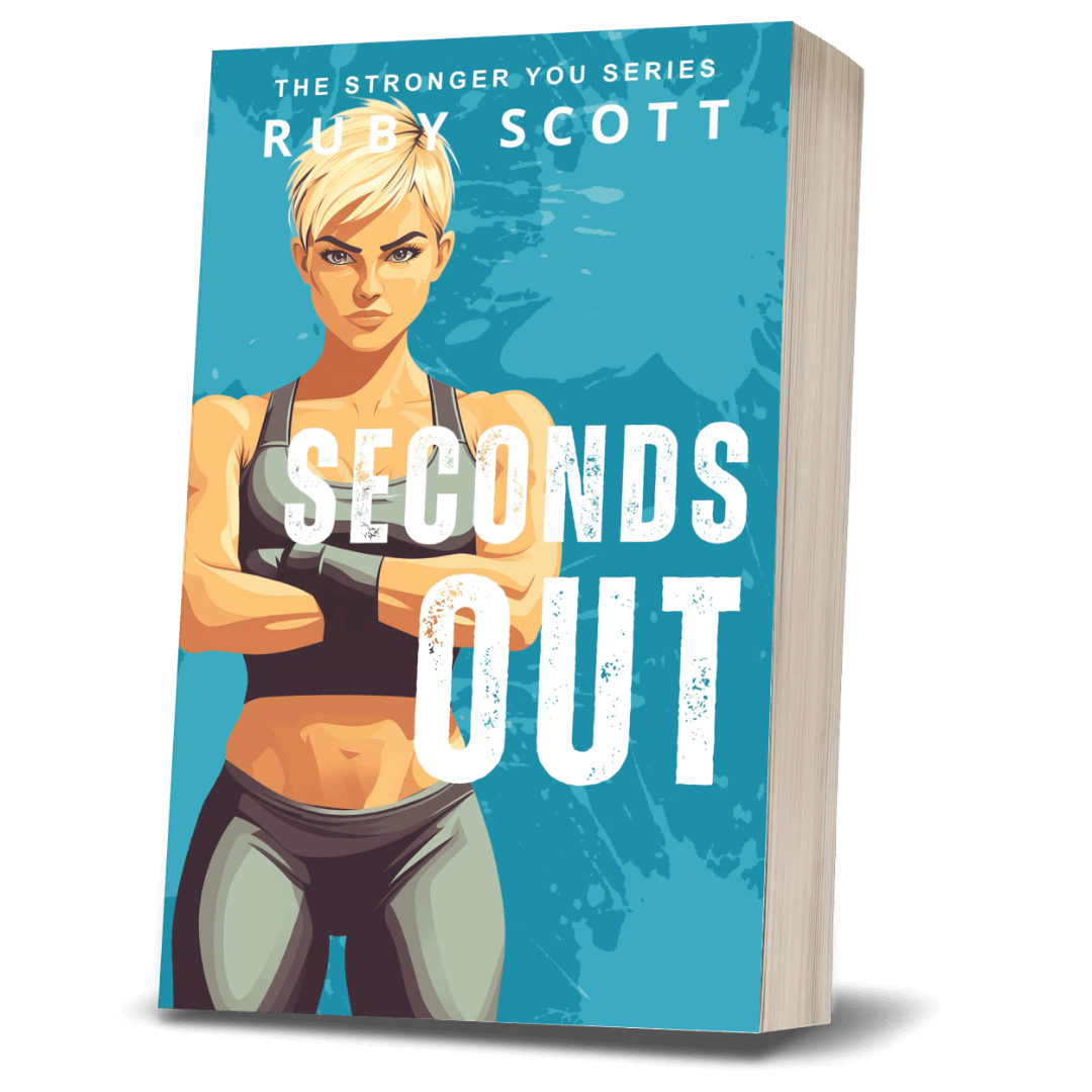  lesbian sports romance book cover image featuring the paperback edition of Seconds Out by Ruby Scott, representing a lesbian romance book, lesbian love story, and lesbian fiction by lesbian romance author Ruby Scott and lesbian romance fiction author Ruby Scott.