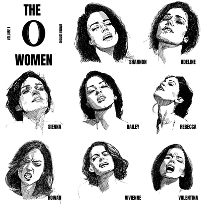 Illustrations of women's faces with their names below, titled 'The O Women' by Ruby Scott