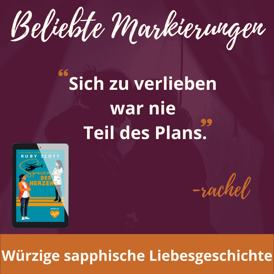 Minimalist German quote image reading “Sich zu verlieben war nie Teil des Plans” from a lesbian romance book lesbian love story lesbian fiction, featuring a slow burn sapphic hospital romance by lesbian romance author Ruby Scott, lesbian romance fiction author Ruby Scott. Lesbischer Arztroman 