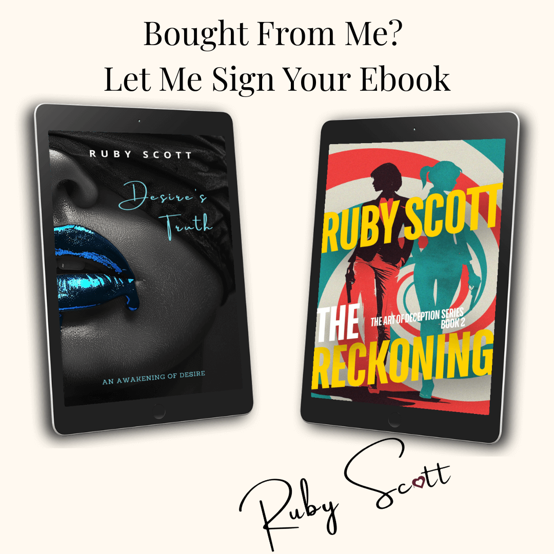 'Bought from Me, Let Me Sign Your Ebook' signing service by Ruby Scott