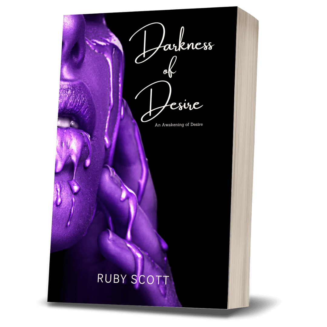 Darkness of Desire book cover, Awakening of Desire book two erotic lesbian romance by Ruby Scott