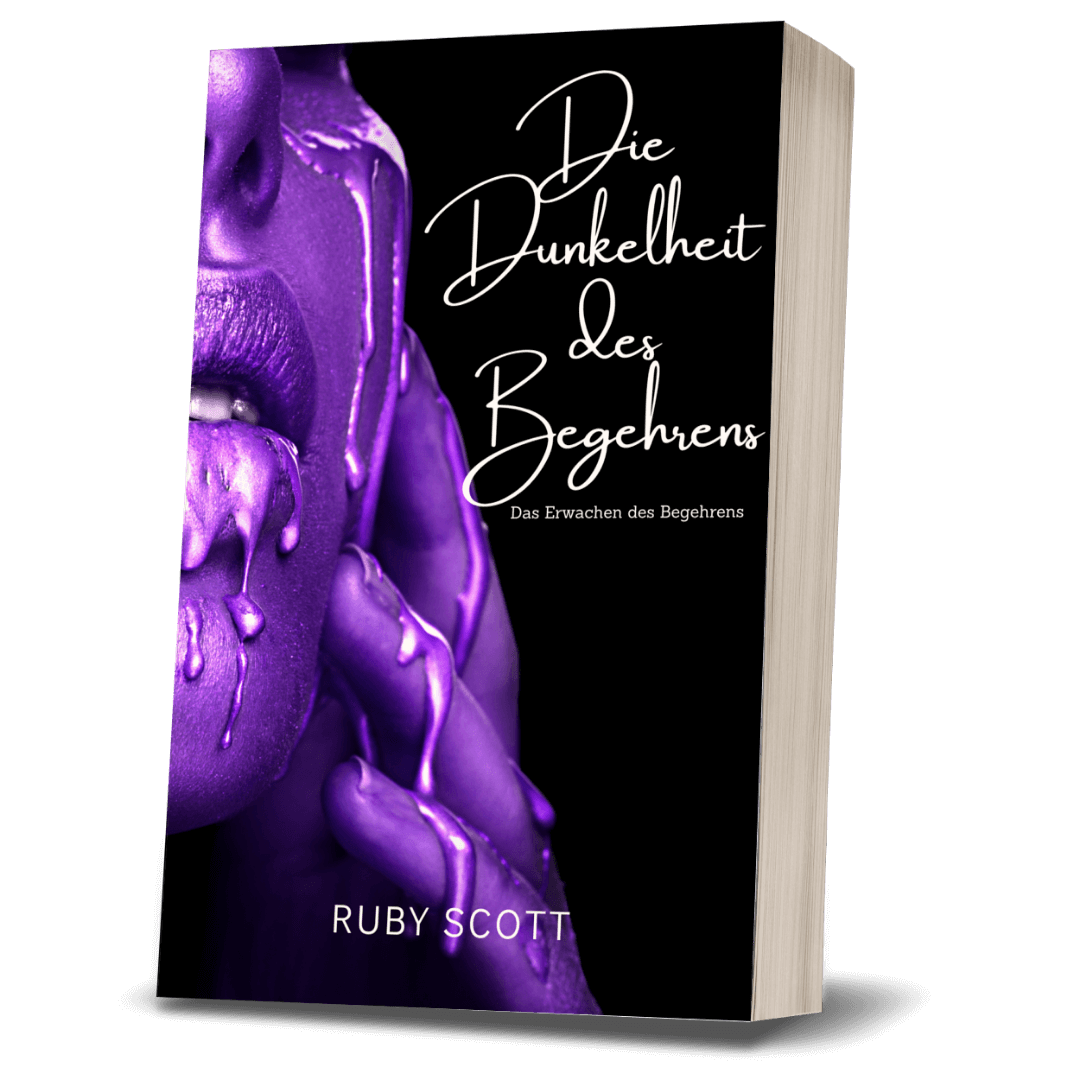 Die Dunkelheit des Begehrens Taschenbuch Cover, erotischer lesbischer Liebesroman aus Das Erwachen des Begehrens von Ruby Scott