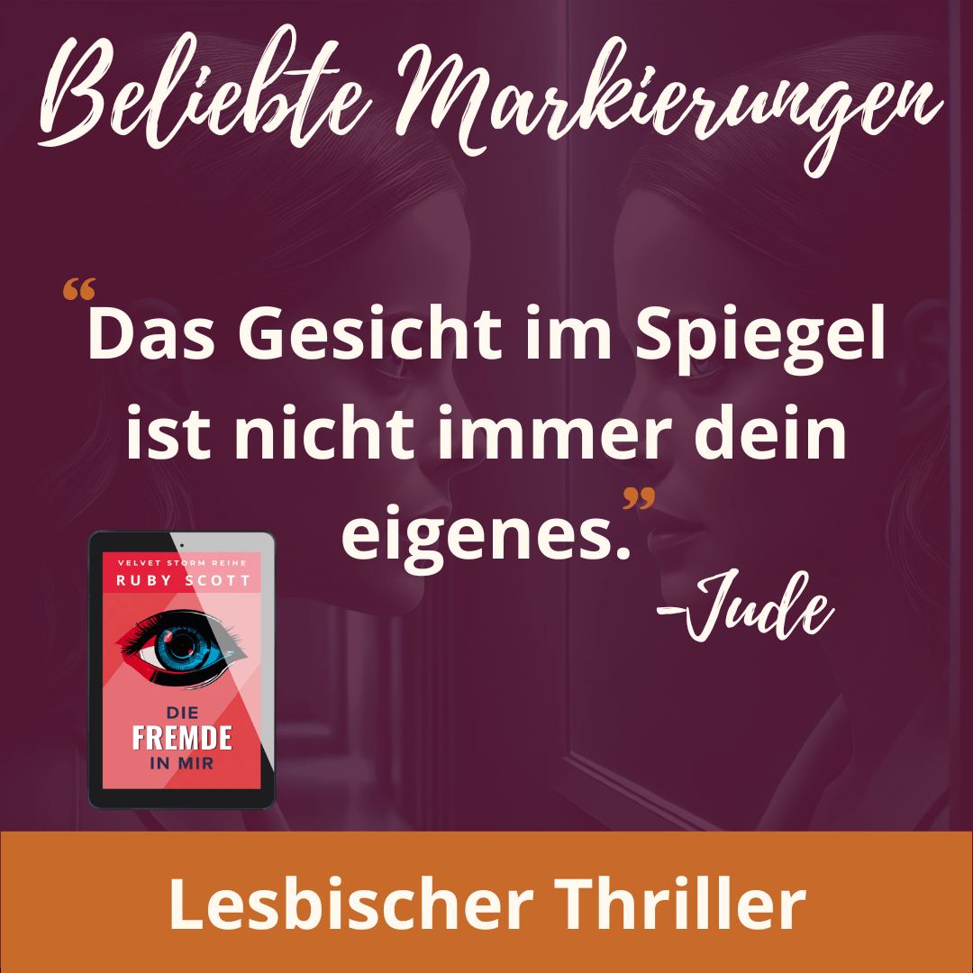 Beliebte Zitate aus 'Die Fremde in Mir' mit Spiegel-Motiv, Velvet Storm Reihe von Ruby Scott