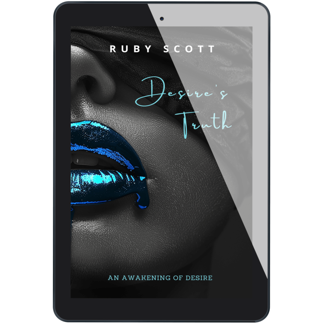 Erotic lesbian romance book cover image featuring the ebook edition of Desire's Truth by Ruby Scott, representing a lesbian romance book, lesbian love story, and lesbian fiction by lesbian romance author Ruby Scott and lesbian romance fiction author Ruby Scott.