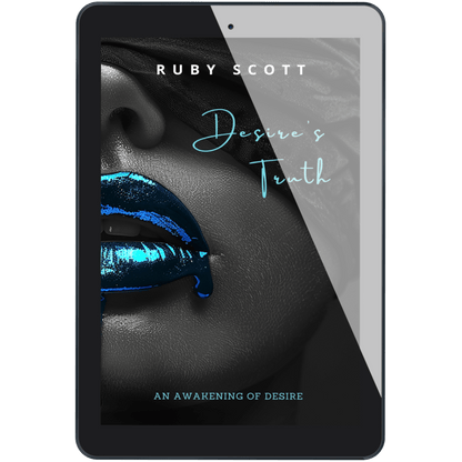 Erotic lesbian romance book cover image featuring the ebook edition of Desire's Truth by Ruby Scott