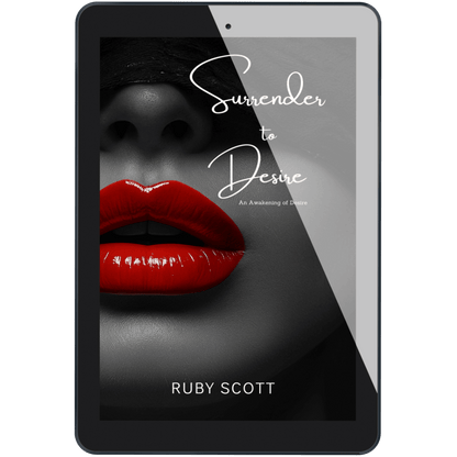 Erotic lesbian romance book cover image featuring the ebook edition of Surrender to desire by Ruby Scott, representing a lesbian romance book, lesbian love story, and lesbian fiction by lesbian romance author Ruby Scott and lesbian romance fiction author Ruby Scott.