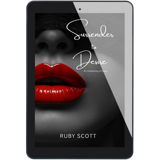 Erotic lesbian romance book cover image featuring the ebook edition of Surrender to desire by Ruby Scott
