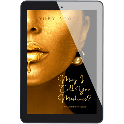 Erotic lesbian romance book cover image featuring the ebook edition of May I Call You Mistress by Ruby Scott, representing a lesbian romance book, lesbian love story, and lesbian fiction by lesbian romance author Ruby Scott and lesbian romance fiction author Ruby Scott.