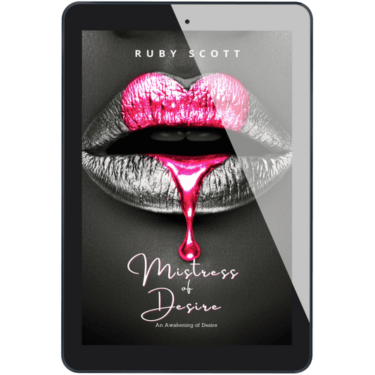 Erotic lesbian romance book cover image featuring the ebook edition of Mistress of Desire by Ruby Scott