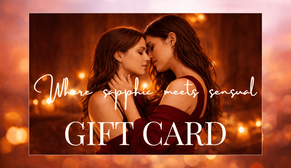 Erotic lesbian romance book gift card image featuring two women in an intimate candlelit embrace, representing a lesbian romance book, lesbian love story, and lesbian fiction by lesbian romance author Ruby Scott and lesbian romance fiction author Ruby Scott, ideal for gifting sapphic romance and sensual storytelling.