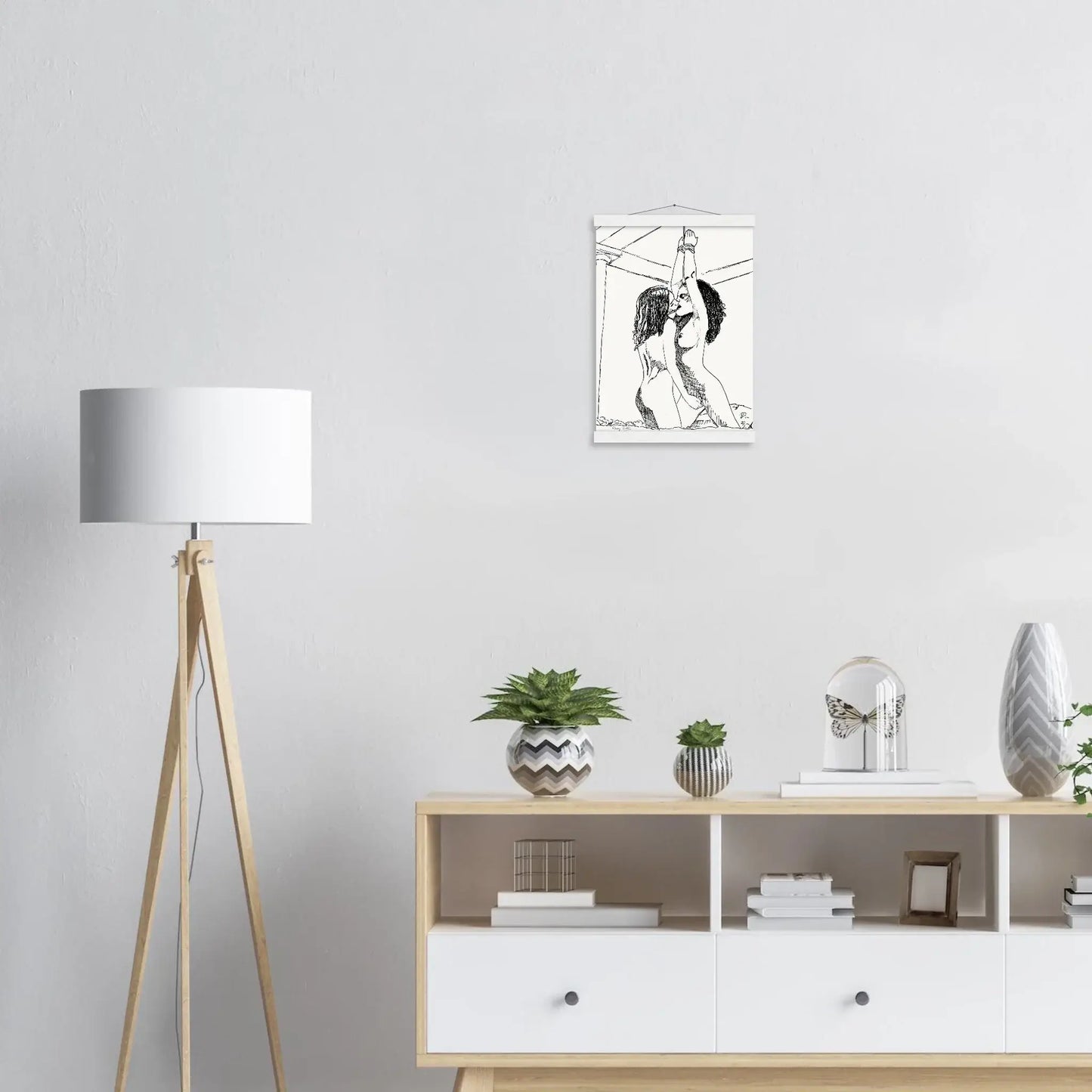 Black and white sapphic art print depicting intimate lesbian connection captured in expressive ink line work, minimalist sensual illustration focused on closeness and vulnerability, lesbian romance book and lesbian love story inspired artwork, lesbian fiction art by lesbian romance author Ruby Scott and lesbian romance fiction author Ruby Scott.
