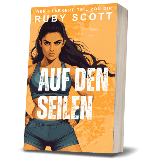 Cover of the book 'Auf den Seilen: Lesbischer Liebesroman' featuring an athletic woman.