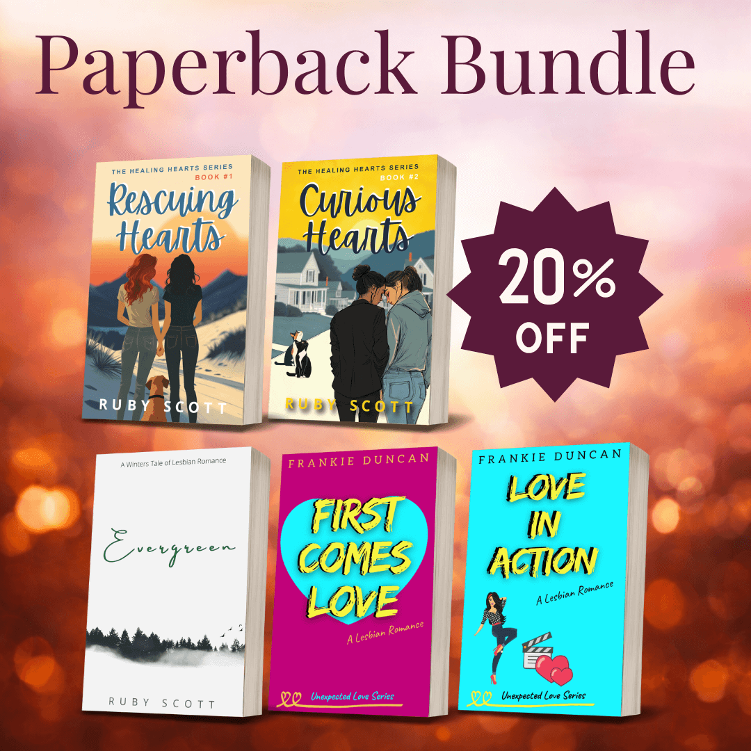 Lesbian romance paperback bundle with 20 percent off by Ruby Scott