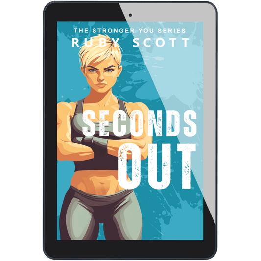 lesbian sports romance book cover image featuring the ebook edition of Seconds Out by Ruby Scott, representing a lesbian romance book, lesbian love story, and lesbian fiction by lesbian romance author Ruby Scott and lesbian romance fiction author Ruby Scott.
