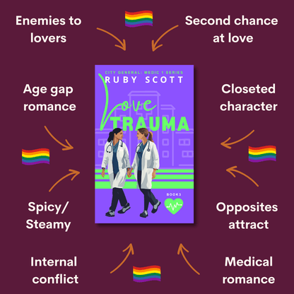 Love Trauma tropes  City General Medic 1 book three sapphic medical romance by Ruby Scott