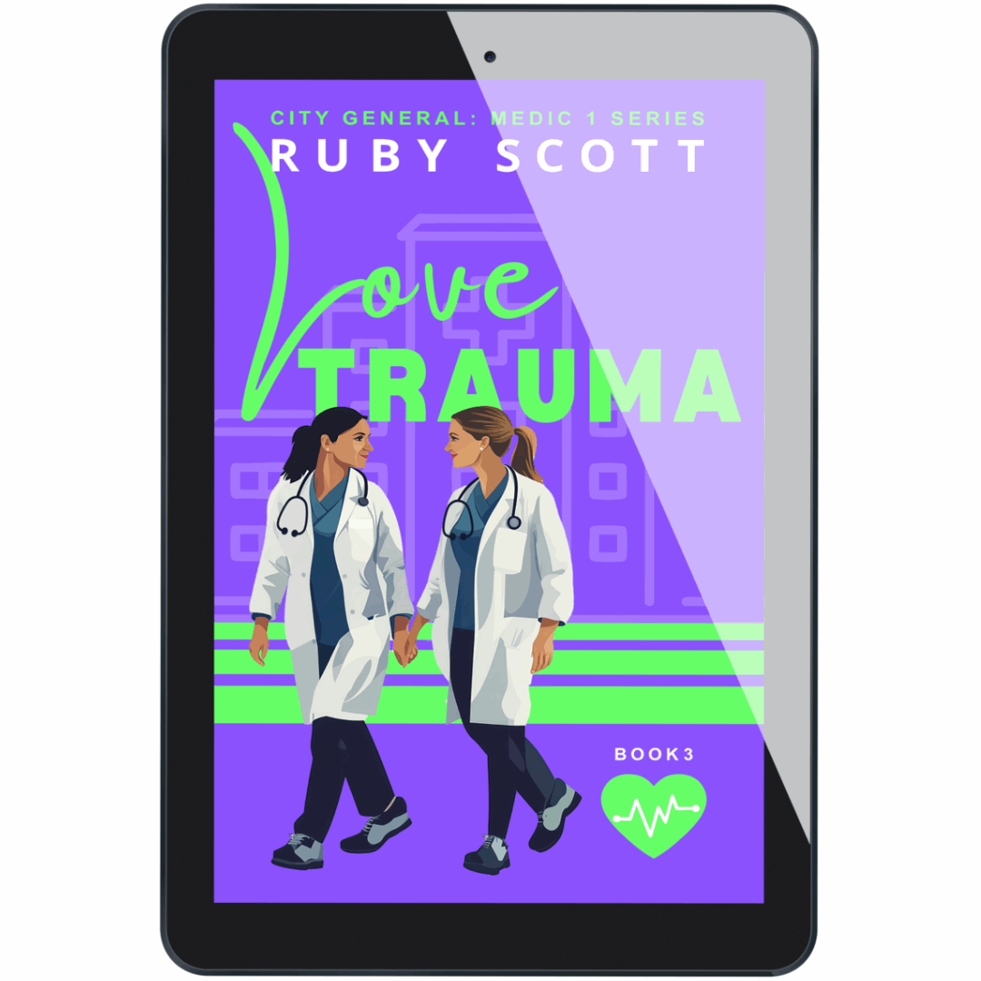 Love Trauma by Ruby Scott is an emotional lesbian romance book set in the fast-paced world of emergency medicine. This heartfelt lesbian love story features two doctors navigating internal conflict, steamy chemistry, and a second chance at connection. A must-read for fans of character-driven lesbian fiction.