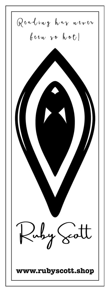 O bookmark by Ruby Scott with the phrase 'Reading has never been so hot'