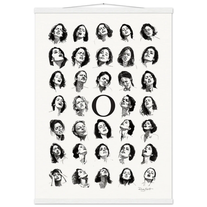 O fine art poster hanging, lesbian romance art by Ruby Scott