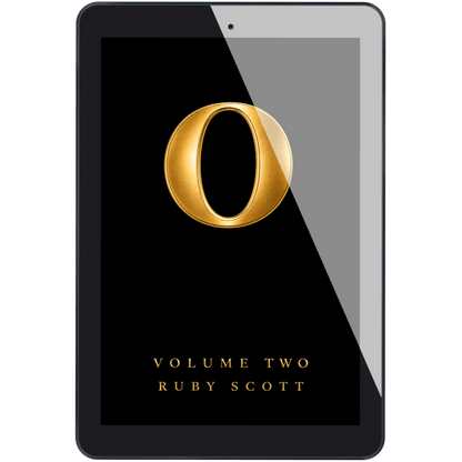 Black book cover with a gold 'O' and text on a white background