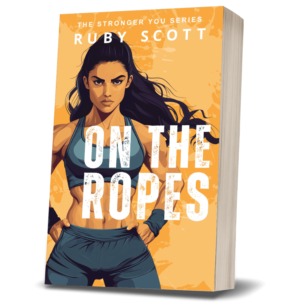 On the Ropes book cover, Stronger You series book three sapphic boxing romance by Ruby Scott