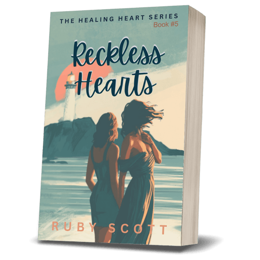 Reckless Hearts book cover, part of The Healing Heart series, featuring second chance lesbian romance.