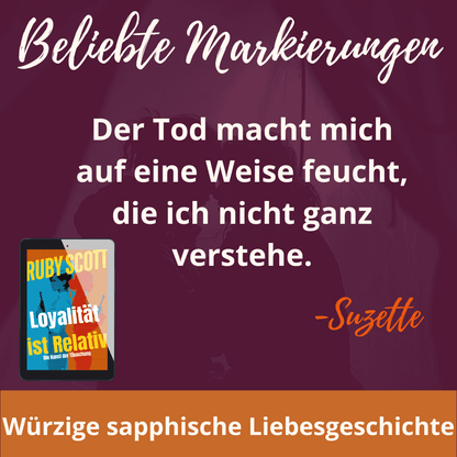 Beliebte Zitate aus Ruby Scotts lesbischem Roman, deutsche Ausgabe