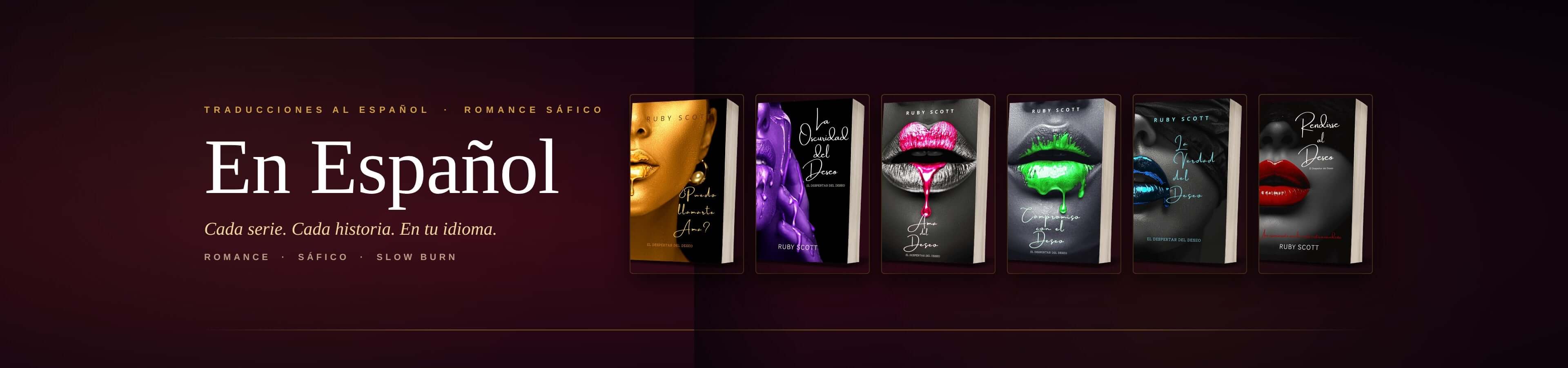 Row of books with colorful covers on a dark background, featuring text in Spanish.