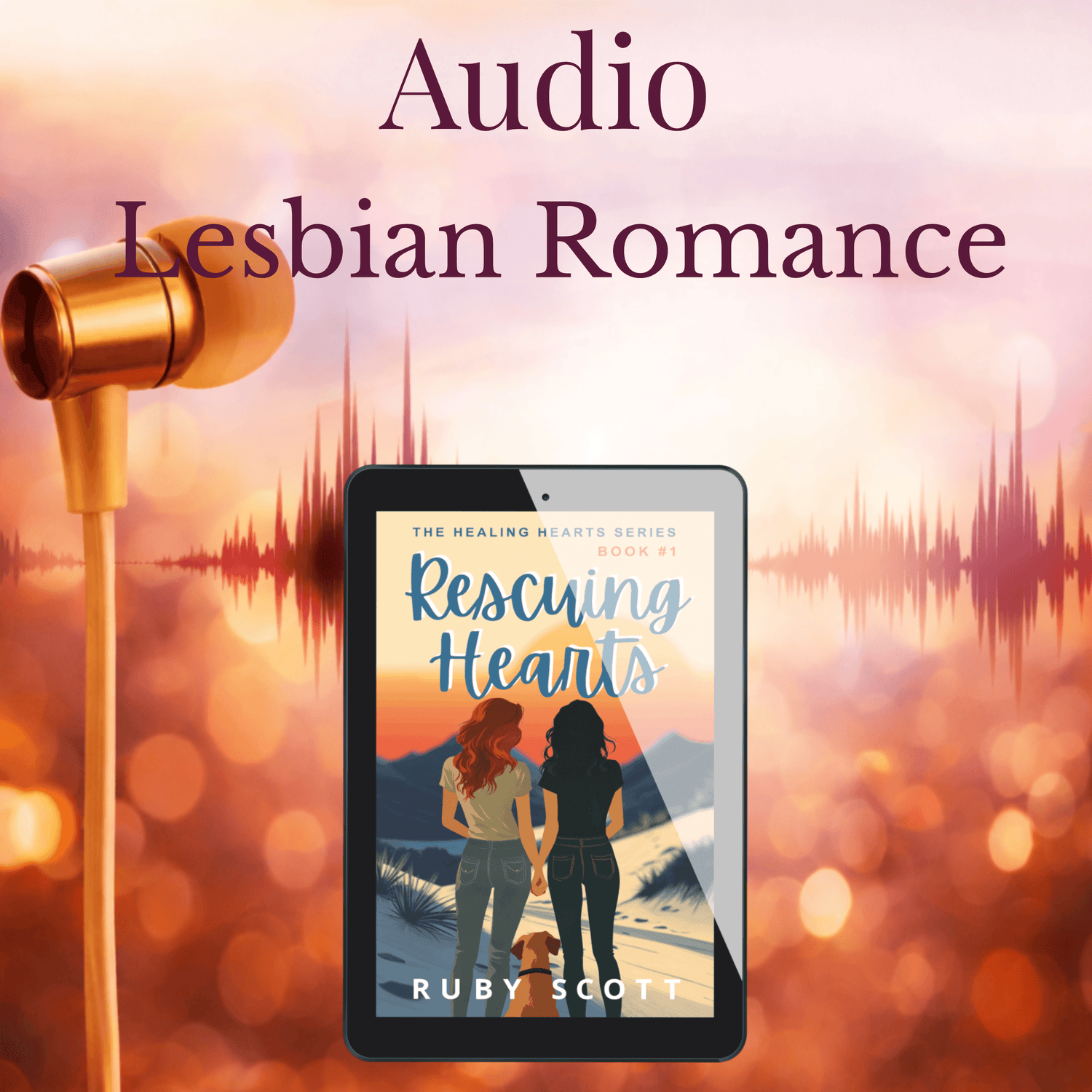 rescuing hearts audiobook image for slow burn lesbian romance by ruby scott