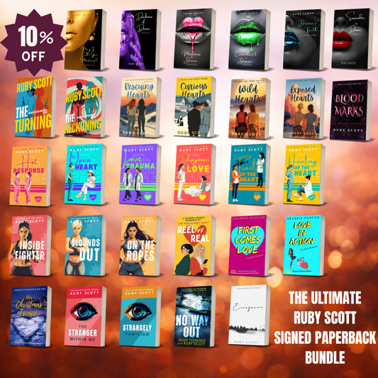 Full collection of signed lesbian romance ebooks by Ruby Scott featuring multiple bestselling series and genres