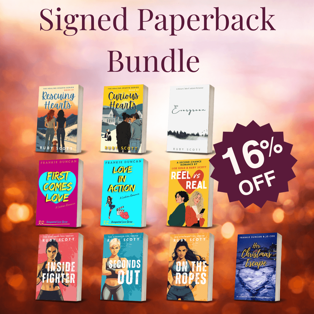 Signed paperback bundle with 16 percent off, lesbian romance by Ruby Scott